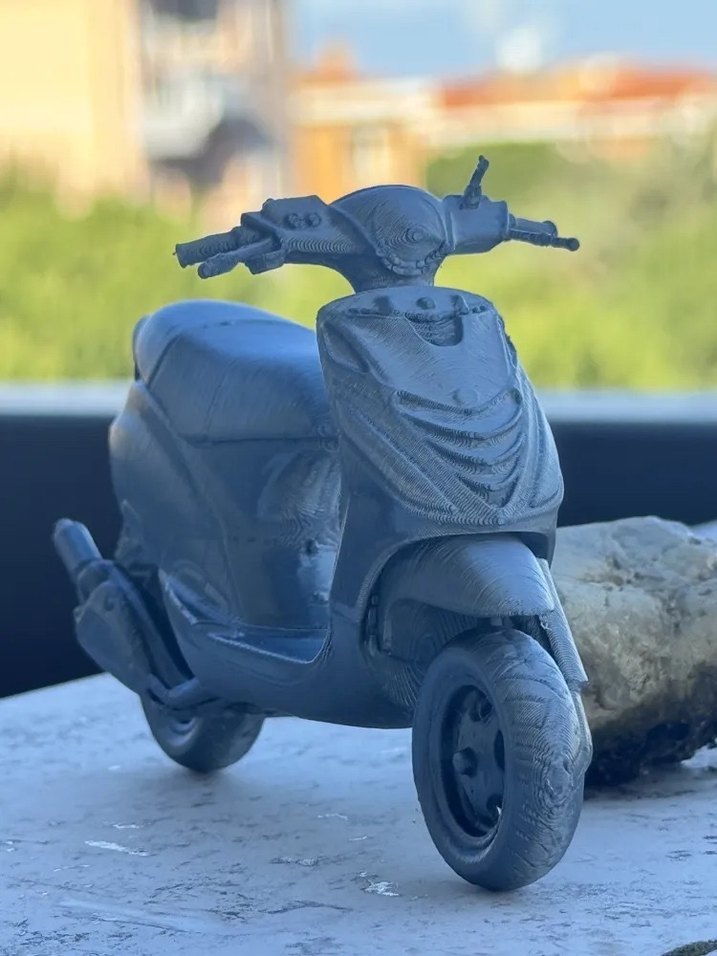 3d Baskı Piaggio Zip sp 50cc Model Motosiklet Diecast - Görsel 2