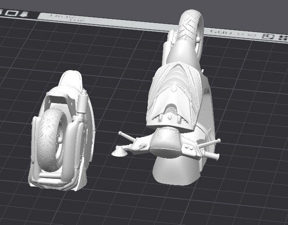 3d Baskı Piaggio Zip sp 50cc Model Motosiklet Diecast - Görsel 5