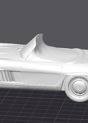 3d Mercedes Benz 300 SL Roaster model araba Diecast Diorama - Görsel 4