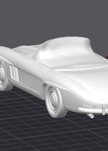 3d Mercedes Benz 300 SL Roaster model araba Diecast Diorama - Görsel 5