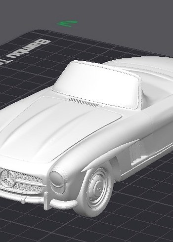 3d Mercedes Benz 300 SL Roaster model araba Diecast Diorama - Görsel 3