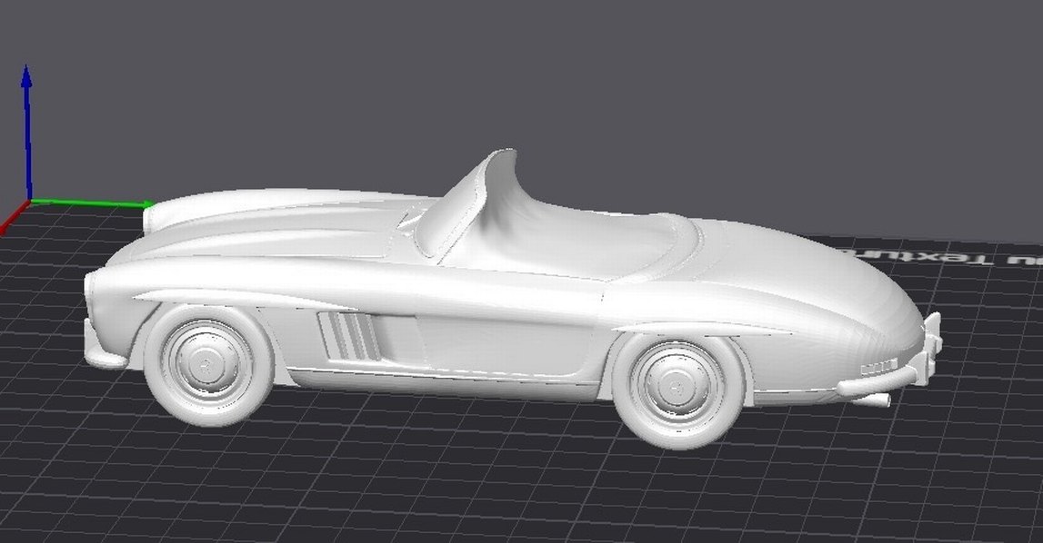 3d Mercedes Benz 300 SL Roaster model araba Diecast Diorama - Görsel 4