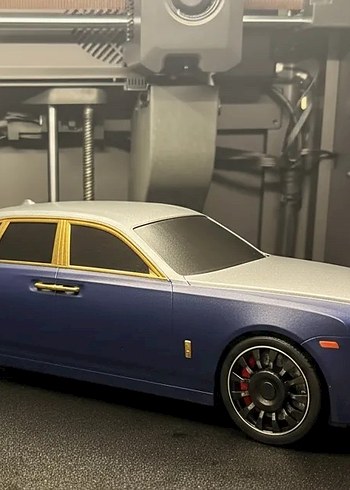 3d baskı Rolls-Royce Phantom model araba Diecast Diorama