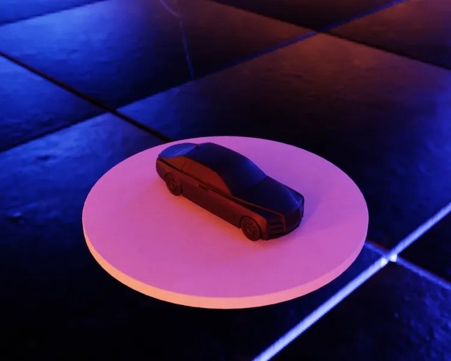 3d baskı Rolls-Royce Phantom model araba Diecast Diorama - Görsel 2