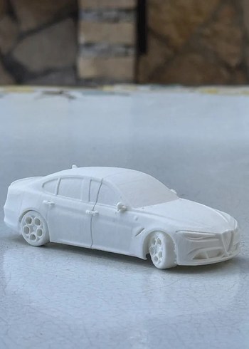 3d Baskı Alfa Romeo Giulia Model araba Diecast Diorama - Görsel 4