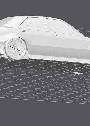 3d Baskı Mercedes Benz 190E model araba Diecast Diorama - Görsel 8