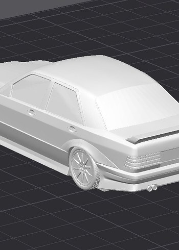 3d Baskı Mercedes Benz 190E model araba Diecast Diorama - Görsel 7