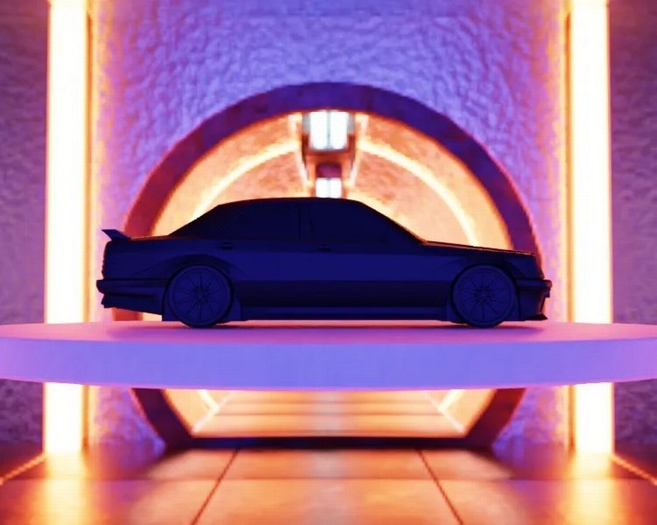 3d Baskı Mercedes Benz 190E model araba Diecast Diorama - Görsel 3