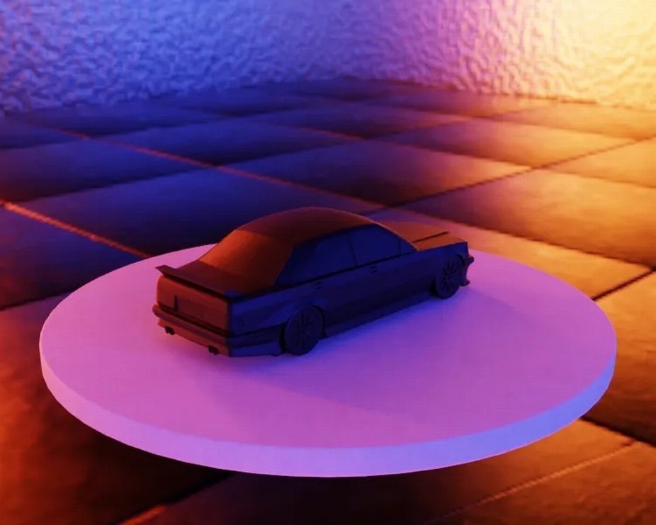 3d Baskı Mercedes Benz 190E model araba Diecast Diorama - Görsel 2