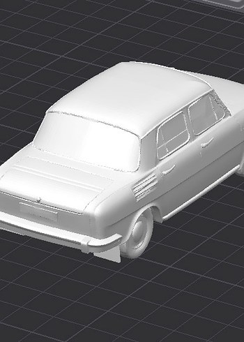 3d Baskı Skoda 100 mb model araba Diecast Diorama - Görsel 3