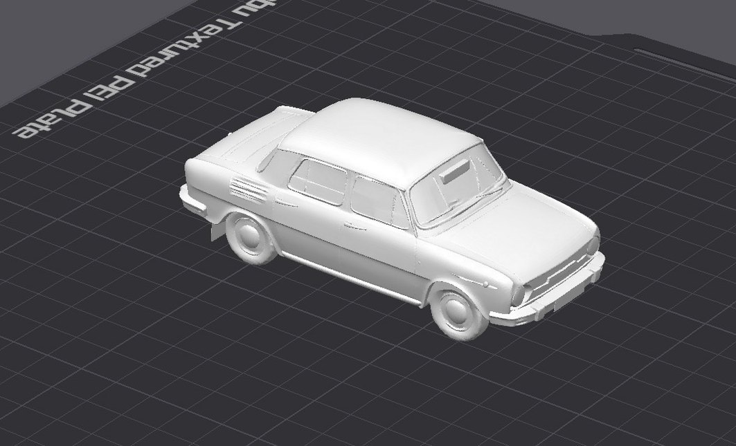 3d Baskı Skoda 100 mb model araba Diecast Diorama - Görsel 2