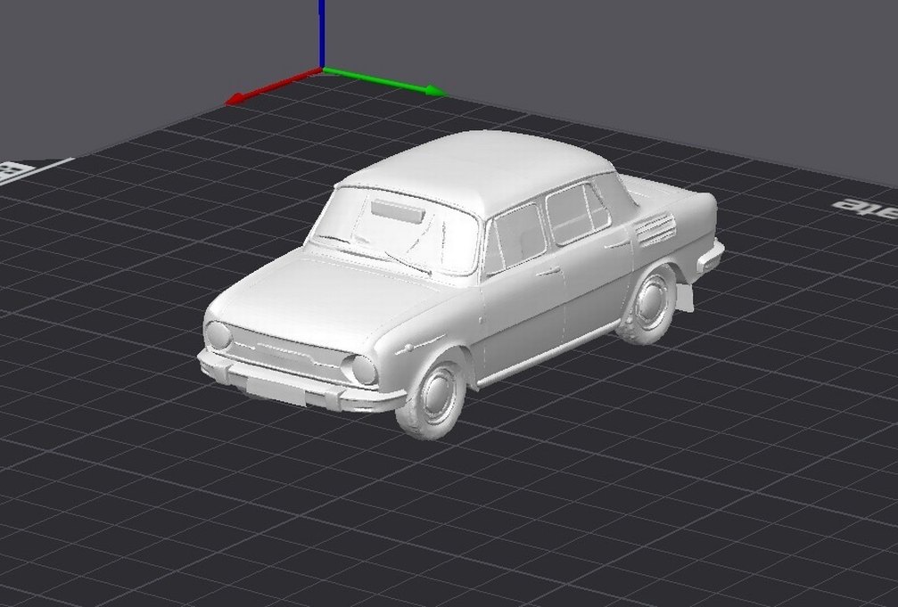 3d Baskı Skoda 100 mb model araba Diecast Diorama - Görsel 5