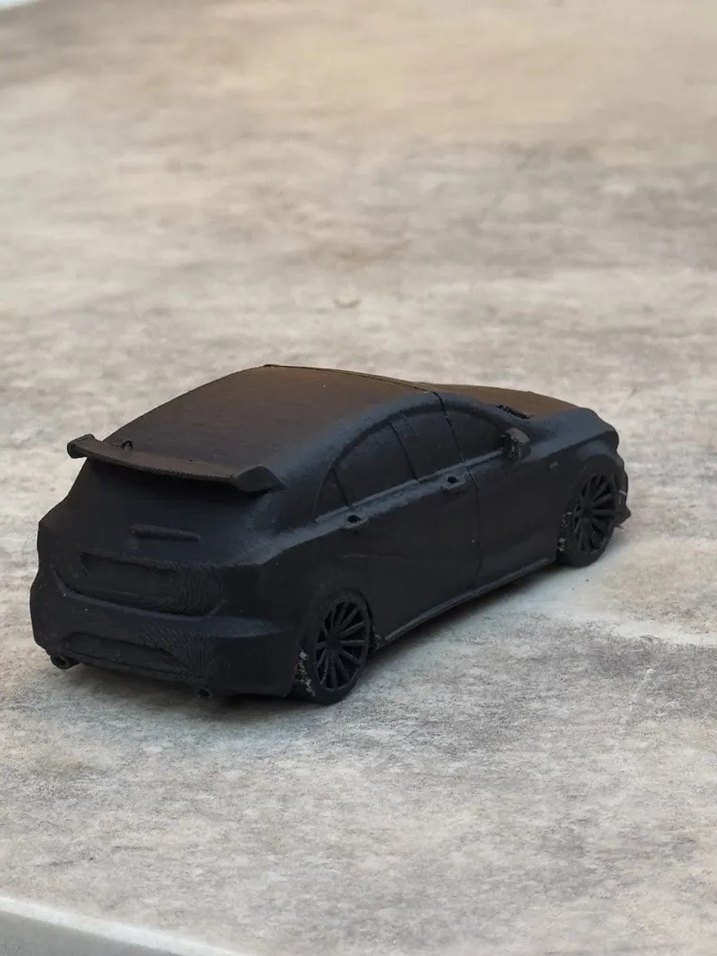 3d Baskı Mercedes A45 AMG model araba Diecast Diorama - Görsel 3