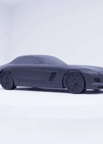 3d Baskı Mercedes-Benz SLS AMG model araba Diecast Diorama - Görsel 2