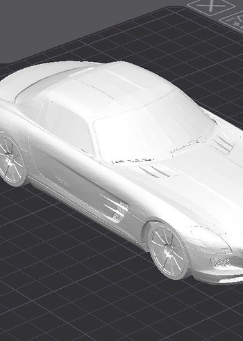 3d Baskı Mercedes-Benz SLS AMG model araba Diecast Diorama - Görsel 4