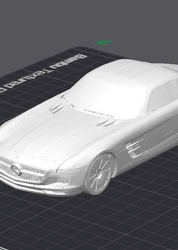 3d Baskı Mercedes-Benz SLS AMG model araba Diecast Diorama - Görsel 3