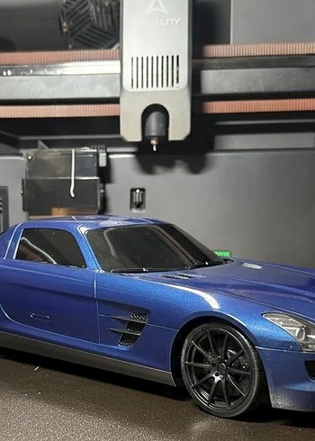 3d Baskı Mercedes-Benz SLS AMG model araba Diecast Diorama