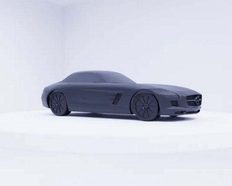 3d Baskı Mercedes-Benz SLS AMG model araba Diecast Diorama - Görsel 2