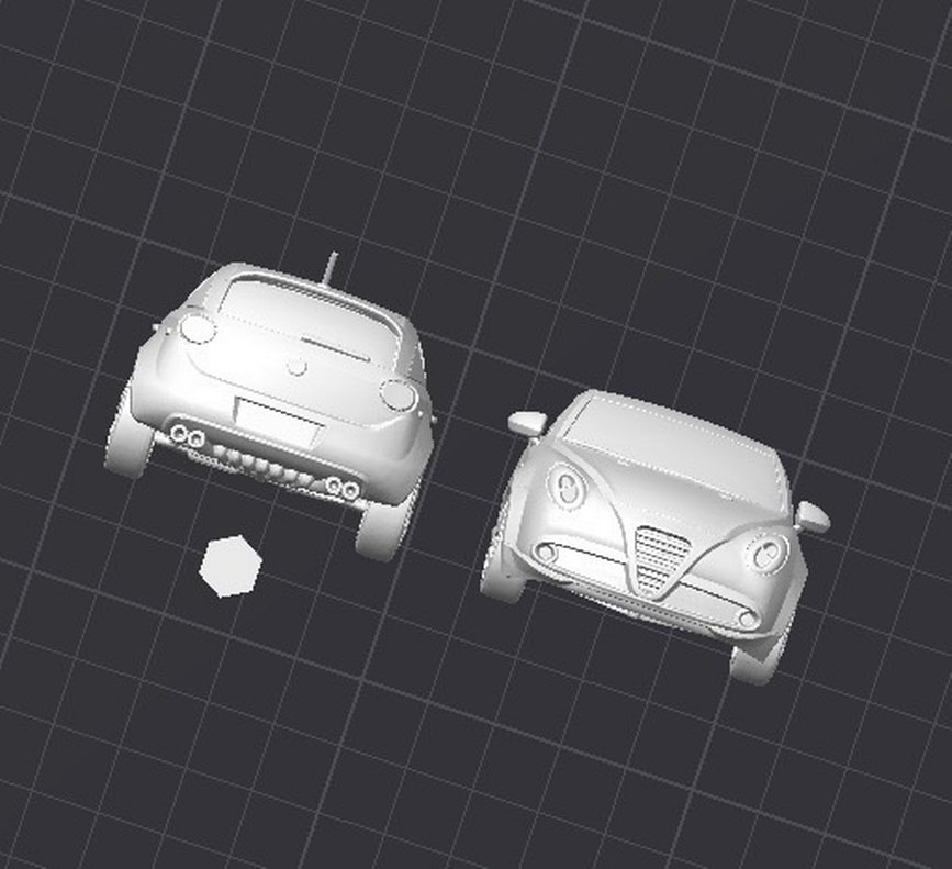 3d Baskı Alfa Romeo Mito model araba Diecast Diorama - Görsel 4