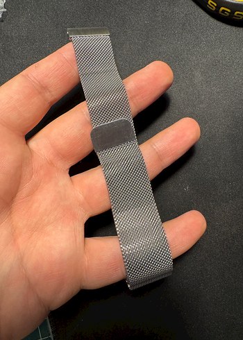 22mm Hasır Çelik Mıknatıslı Kordon Akıllı Pimli SIFIR - Görsel 3