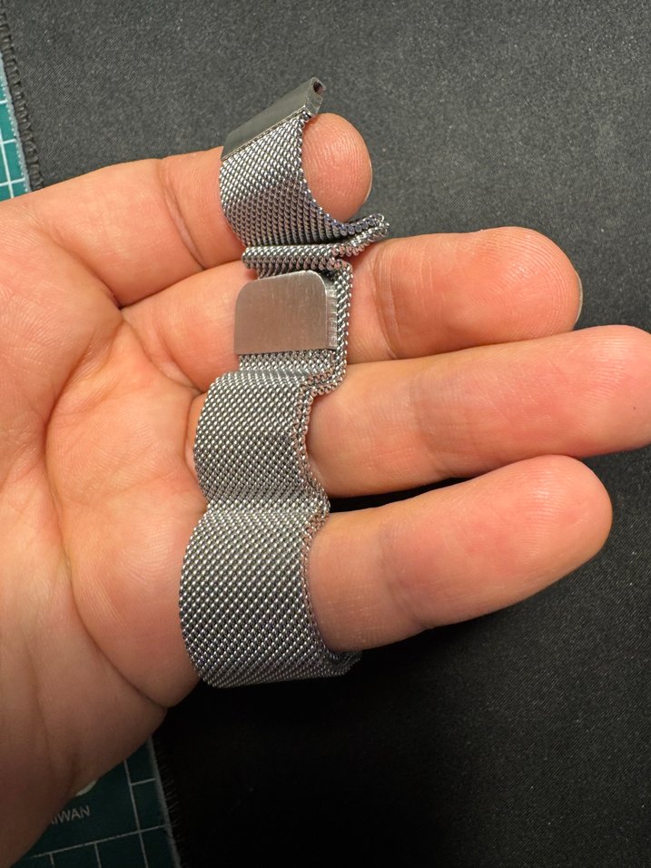 22mm Hasır Çelik Mıknatıslı Kordon Akıllı Pimli SIFIR - Görsel 2