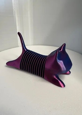 3d baskı enseyebilen kedi oyuncak figür - Görsel 4