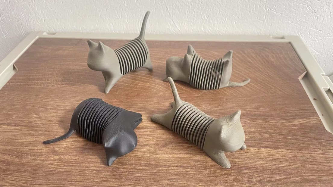 3d baskı enseyebilen kedi oyuncak figür - Görsel 2