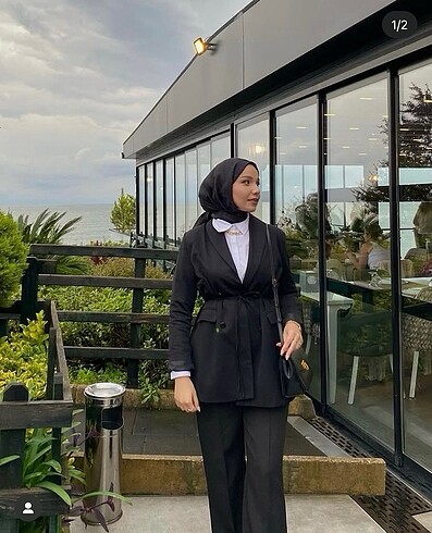 Siyah blazer ceket