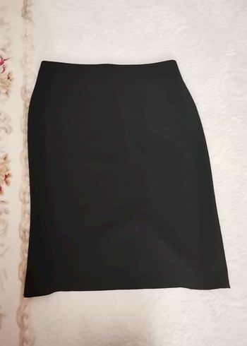 xl Beden Siyah Düz Kesim Kadın bluz etek takım