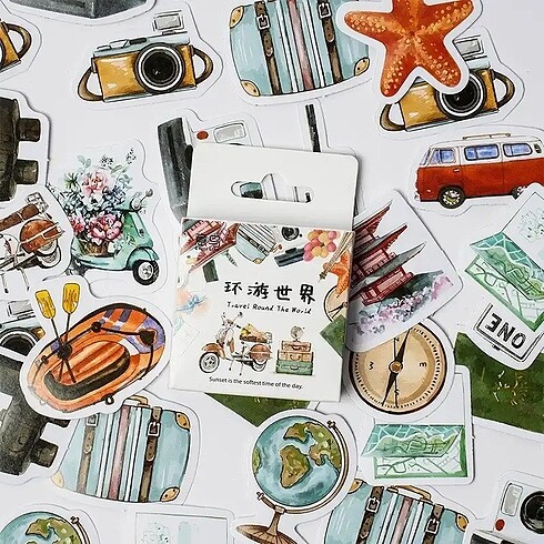 Seyahat Sticker Scrapbook Çıkartma