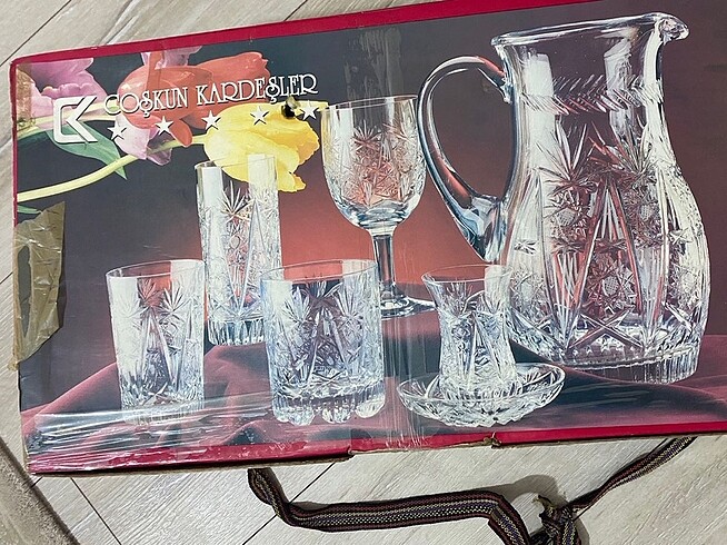 Paşabahçe 37 parça kristal çeyiz seti