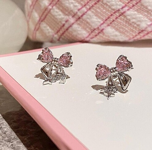 Diğer Pembe Fiyonk Küpe Seti Shein Y2K Coquette Pinterest Lolita