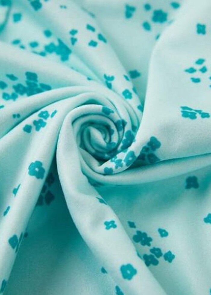 Mavi Çiçekli Cottagecore Vintage Elbise Bridgerton Vibe - Görsel 3