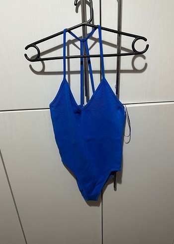 Zara Mavi Drapeli İnce Askılı Mini Üst - Görsel 2