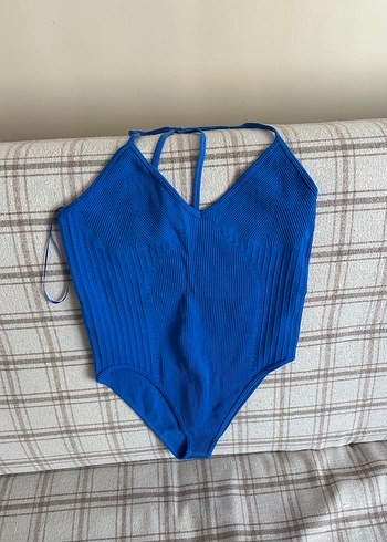 Zara Mavi Drapeli İnce Askılı Mini Üst - Görsel 3