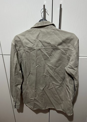 Gri Uzun Kollu Erkek Keten Gömlek - Görsel 4