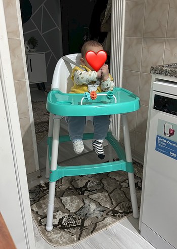 Yeşil Bebek Mama Sandalyesi - Görsel 2