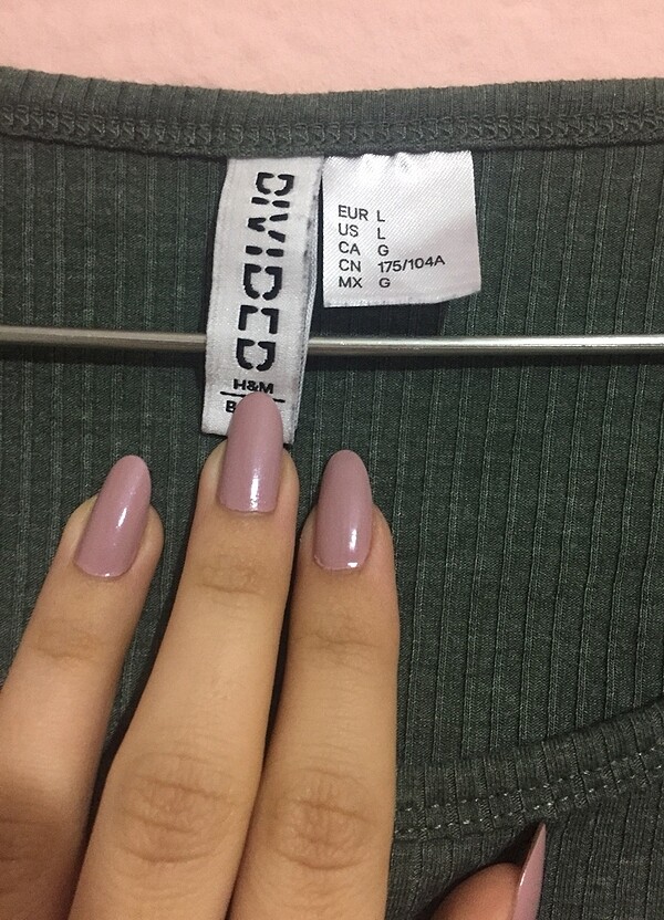 Haki uzun kollu crop - Görsel 2