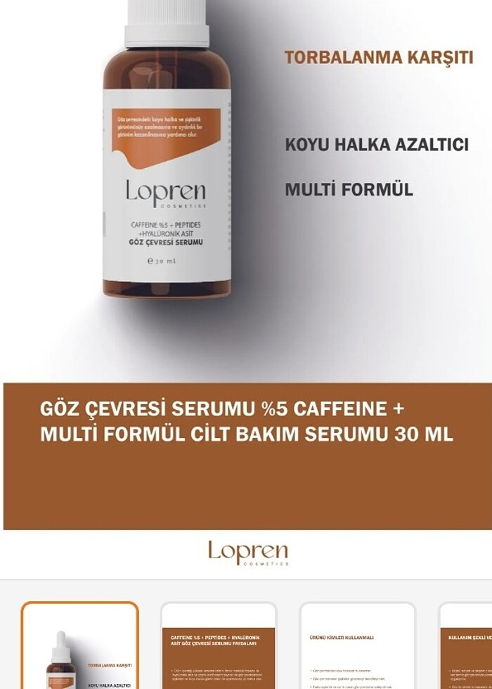 Lopren göz çevresi serumu - Görsel 2