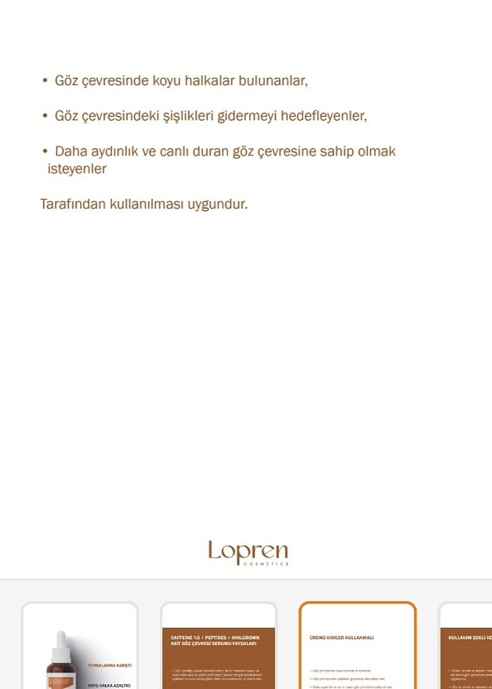 Lopren göz çevresi serumu - Görsel 4