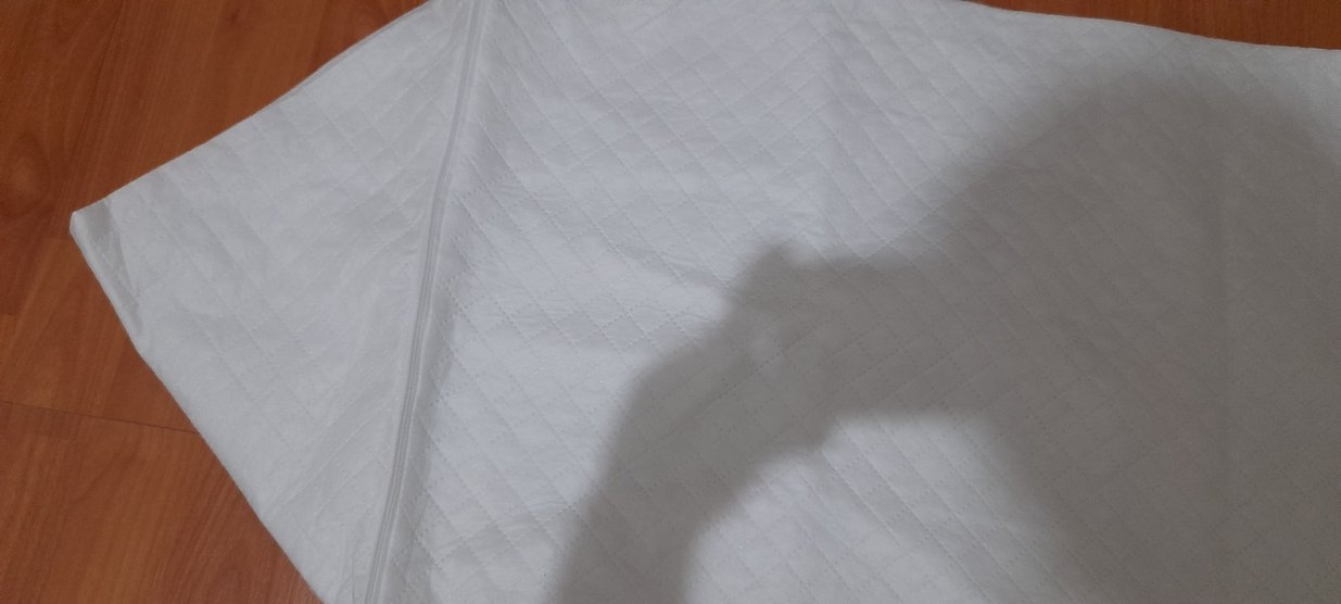 Gri Beyaz Düz Yatak Koruyucu - Görsel 2