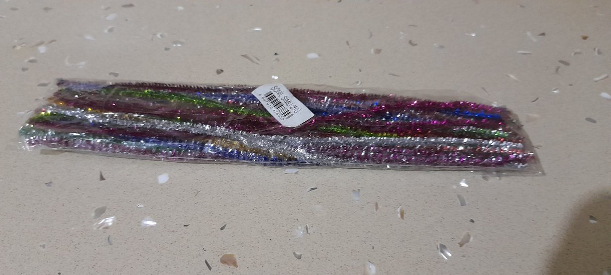 Renkli Parlak Parti Çubukları şönil simli  23 adet var - Görsel 2