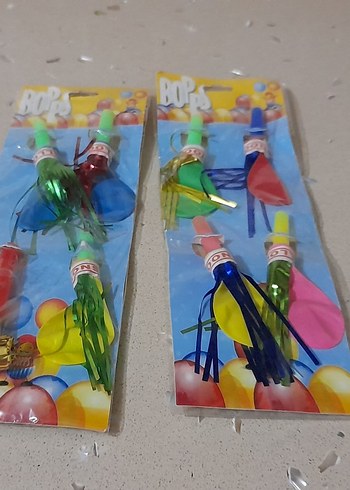 Renkli Parti Patlayıcıları 4'lü Set  balonlu  kaynana dili - Görsel 2