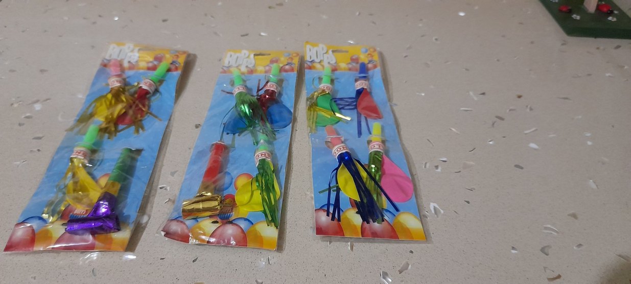 Renkli Parti Patlayıcıları 4'lü Set  balonlu  kaynana dili - Görsel 2