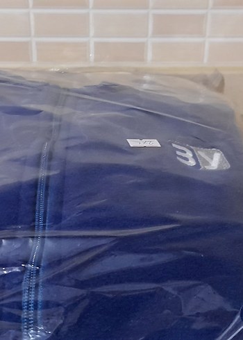 Erkek Mavi Fermuarlı Street Wear Sweatshirt - Görsel 3