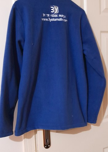 Erkek Mavi Fermuarlı Street Wear Sweatshirt - Görsel 2