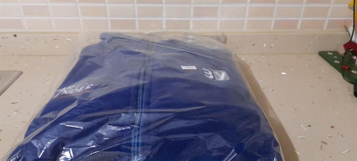 Erkek Mavi Fermuarlı Street Wear Sweatshirt - Görsel 3