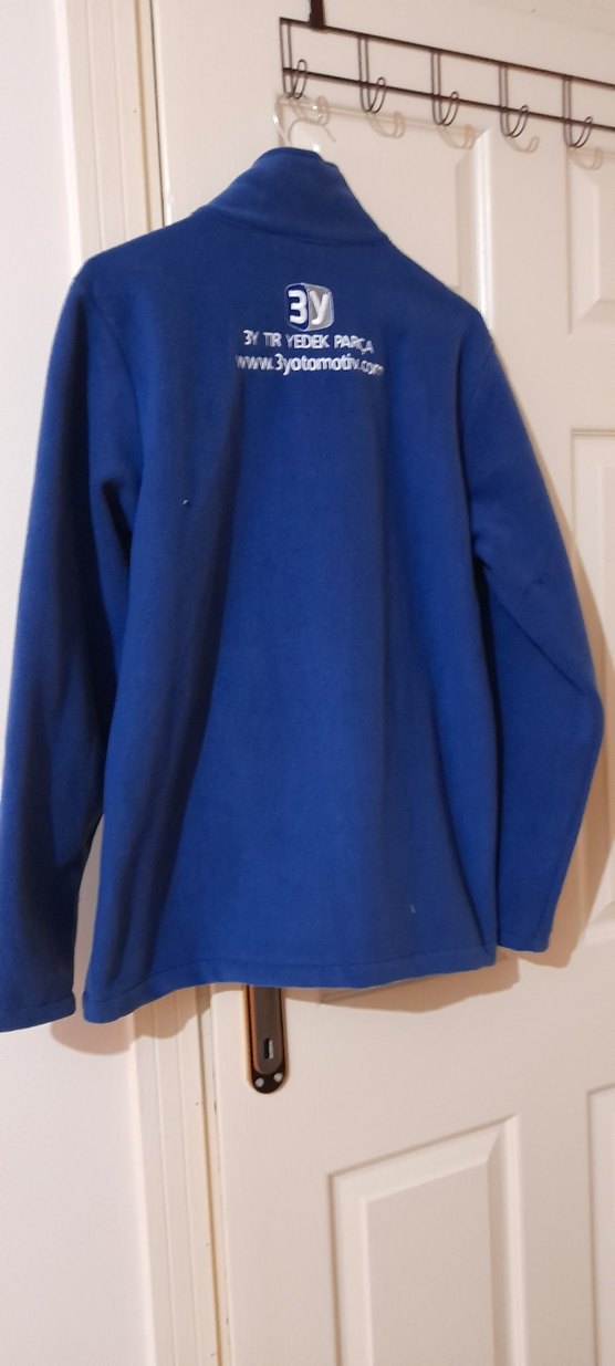 Erkek Mavi Fermuarlı Street Wear Sweatshirt - Görsel 2