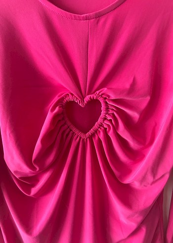 Kalp Detaylı Pembe Uzun Kollu Bluz - Görsel 2