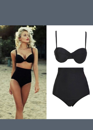 s Beden siyah Renk Siyah yüksek bel bikini
